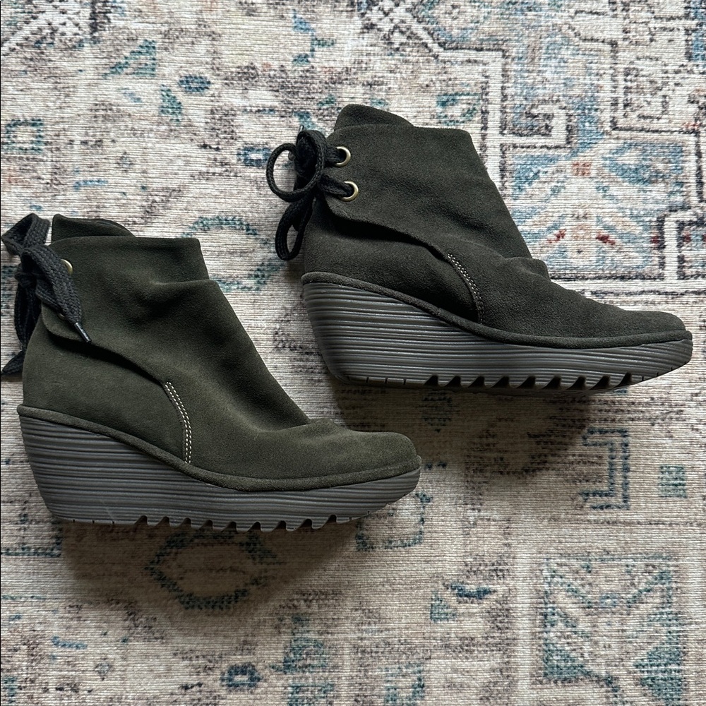 Fly London Wedge Booties like new